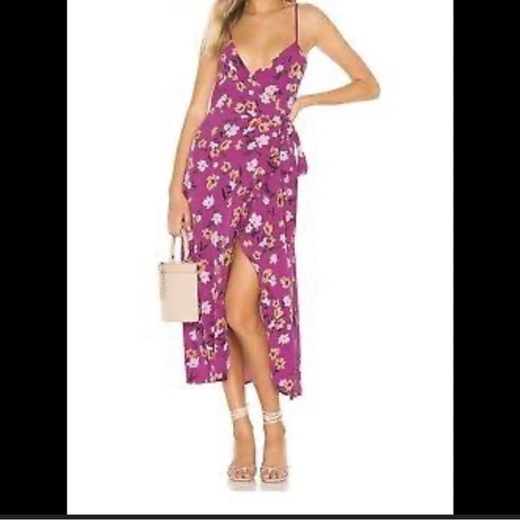 Revolve Flynn Skye Niki Maxi Floral Wrap Dress Size Medium - Picture 1 of 10